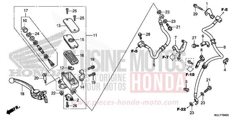 VORDERRADBREMSE von Integra 750 PEARL GLARE WHITE (NHB53) von 2014